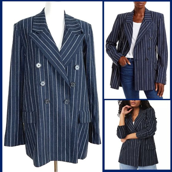 Free People Ashby Double Breasted Button Front Blazer Size Large - Picture 2 of 16